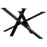 thumbnail of DELUKE® Tischgestell Metall BELD Stahlgestell beschichtet, 72x140x70cm HxBxT| Tischbeine Outdoor Tischfüße Tischuntergestell Schwarz