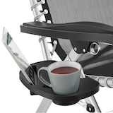 thumbnail of tectake Chaise longue pliable CLOUD II avec pare-soleil - noir, par pièce - 406179