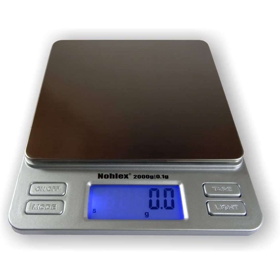 Briefwaage Nohlex 2000g / 0.1g Waage für den Postversand und kleine Päckchen mit Edelstahlplattform