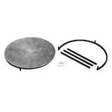 thumbnail of Couchtisch Set 2-teilig ø 55 u. 45 cm Beistelltisch silber Metall Tische rund Wohnzimmer