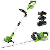 thumbnail of Coupe Bordure sans fil 20V + Taille Haies 20V + 2 Batteries Lithium 2AH EGO LI + Chargeur + Jeu de 20 lames VITO