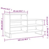 thumbnail of vidaXL Schuhregal Betongrau 102x36x60 cm Holzwerkstoff