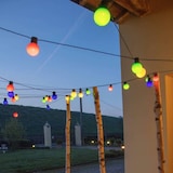 thumbnail of guirlande lumineuse guinguette multicolore 10M 20 globes LED Pas cher Lotti