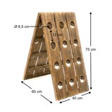 thumbnail of DanDiBo Rüttelbrett Weinregal Flaschenregal für 24 Flaschen aus Holz 96171 Natur Vintage dunkel