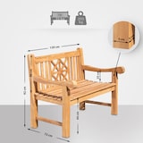 thumbnail of Teakbank Florida teak/120 cm