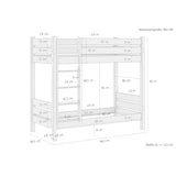 thumbnail of Kiefer-Etagenbett Massivholz natur 90x190 Stockbett stabil ohne Rollrost 60.16-09-190 oR
