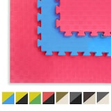 thumbnail of Arquiservi - Esterilla Tatami Puzzle 1x1x20mm Rojo-Azul / Antideslizante, yoga, pilates.