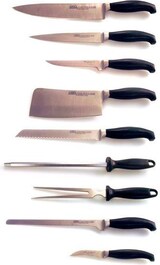 thumbnail of Juego de 9 cuchillos de cocina y Funda Rollo Organizador | Acero Inoxidable Continental