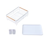 thumbnail of Home Nature Wohnkonzept Geschirrabtropfgestell Küchen Organizer Abtropfgestell Metall einlagig weiß nordisch Spülbecken Tellerhalter 43 cm