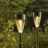 thumbnail of LED Solar Wegleuchten Erdspieß Edelstahl Garten Balkon 4er Set