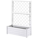 thumbnail of Fioriera Italia Rettangolare con Spalliera Stefanplast CM.100x43x142h Bianco