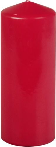 Eine rote Kerze.