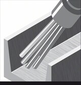 thumbnail of Pinselbürste, gewellt, rostfrei, 0,3 mm, 25 mm, 4500 U/ min