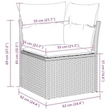 thumbnail of vidaXL Garten-Sofa-Set mit Kissen 13 pcs Schwarz Poly Rattan