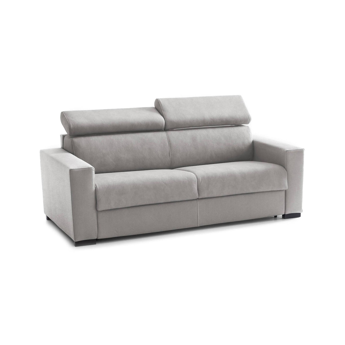 Dmora Schlafsofa Aida, Großes 2-Sitzer-Sofa, 100% Made in Italy, Wohnzimmersofa mit drehbarer Öffnung, Cm 180x95h85, Grau
