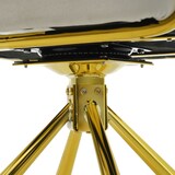 thumbnail of Merax Samt-Esszimmerstuhl, 2er set, Sessel, Schlafzimmer-Drehstuhl, Freizeit-Drehstuhl mit vier Stützbeinen aus Metall, beige