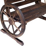 thumbnail of Banco de Madera con Apoyabrazos en Forma de Rueda de Carro 105,5x59x75 cm Marrón