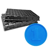 thumbnail of CombiCraft Wertmarken-Chips mit Reliefprägung „1“ in Blau – 1.000 Stück inklusiv zwei Zählbrettern