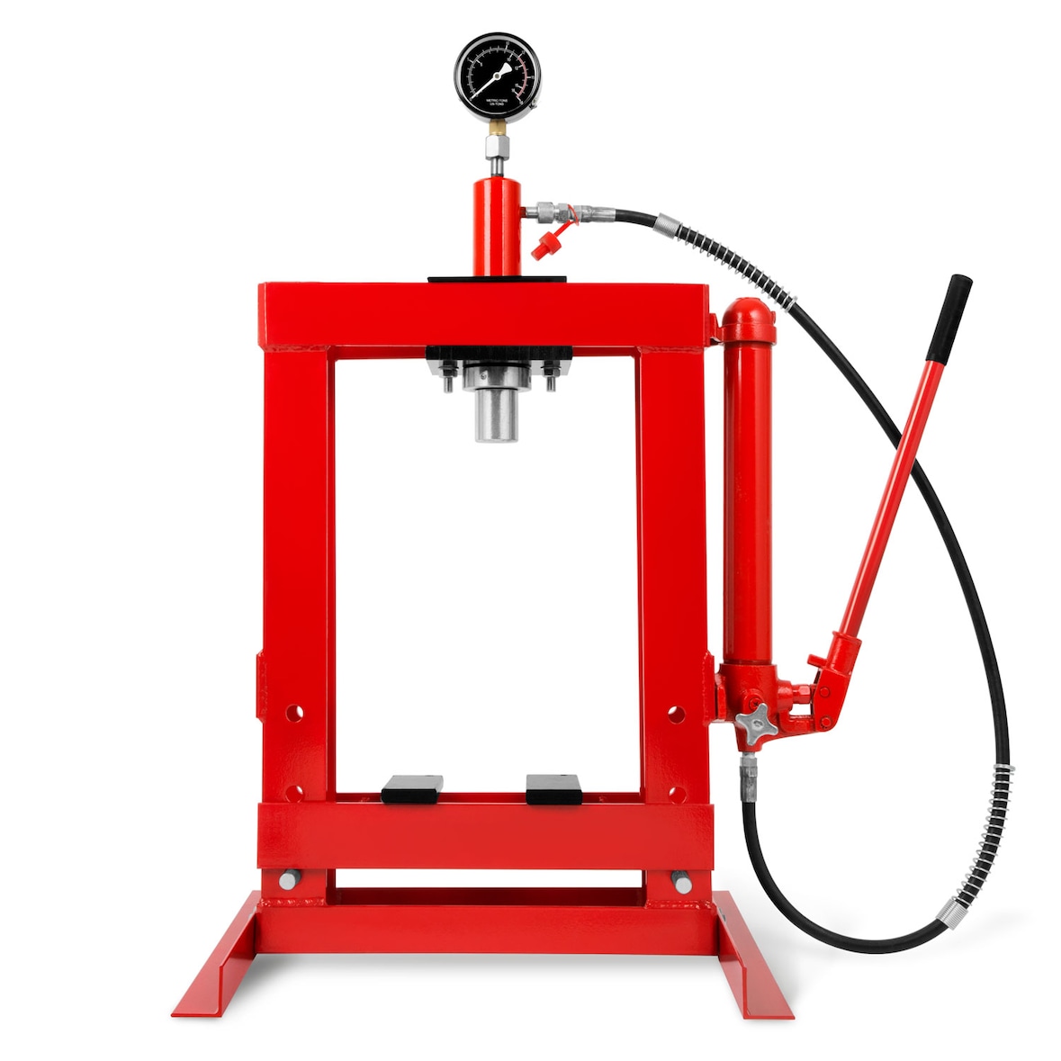 EBERTH Werkstattpresse 10T hydraulisch mit Manometer, Handbetrieb, ideal zum Pressen und Drücken in KFZ- und Werkstattbereich