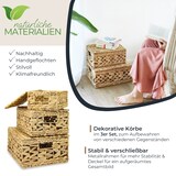 thumbnail of HMF Aufbewahrungskorb mit Deckel, 3er-Set, Korb geflochten aus Wasserhyazinthe, Klein, Mittel, Groß
