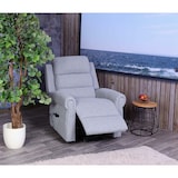 thumbnail of Fernsehsessel HWC-K63, Relaxsessel Sessel, Liegefunktion Aufstehhilfe Massage Heizfunktion, Stoff/Textil ~ hellgrau