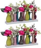 thumbnail of Jinfa Handgefertigte kleine Keramik Deko Blumenvasen 2 Set aus 10 Vasen in bunt
