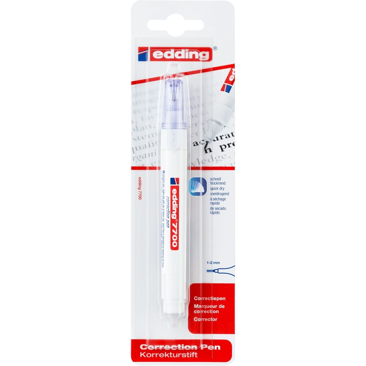 Korrekturstift edding 7700 correction pen 1-2mm Weiß Packung mit 10 Stück