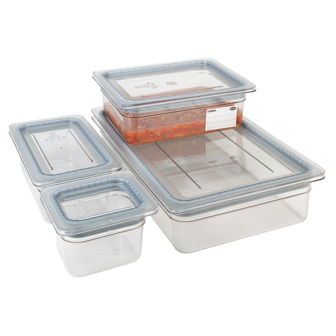 CAMBRO 30CWGL-135 - Tapa hermética GripLid GN 1/3 - 17,6 x 32,5 cm - (No incluye cubeta) - Transparente - Venta 1 unidad.