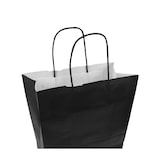 thumbnail of MONOUSO - Buste Shopper in Carta Nero90g/m² 24x11x32cm (250 Pezzi)
