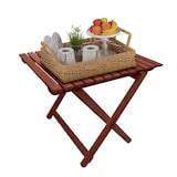 thumbnail of Sonnenliege rot Liegestuhl Fußteil Tisch Gartenliege Deckchair Strandstuhl Gartenmöbel 10-308FT