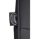 thumbnail of Banco de bar em couro sintético Vonore preto/branco