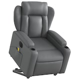 thumbnail of vidaXL Massagesessel mit Aufstehhilfe Elektrisch Grau Kunstleder