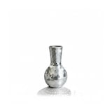 thumbnail of Relaxdays Disco Vase, mit Spiegelglas, HxD: 28x14 cm, Mosaik-Vase, runde Blumenvase, Tischdeko, Glitzer-Vase, silber