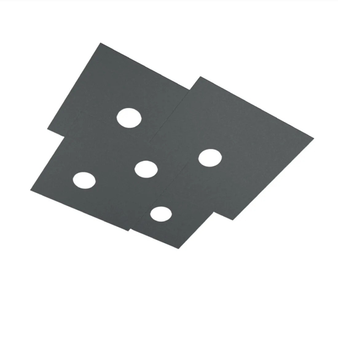 Toplight 5-flammige quadratische Deckenleuchte Platte mit GX53-Fassung, anthrazitfarbene Struktur, modernes Design 73x67x3cm