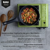thumbnail of ELMA Hornillo Camping Gas Dual Outer Start Portátil, Incluye Maletín, Regulador Llama Variable, 34x28x11 cm, 2,3 kW, Verde.