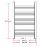 thumbnail of vidaXL Radiator/handdoekenrek curve 600x1160 mm