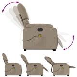 thumbnail of vidaXL Massagesessel mit Aufstehhilfe Elektrisch Cappuccino Kunstleder