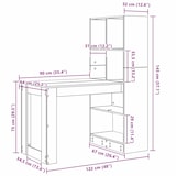 thumbnail of Bureau Bois Ancien 122 x 67 x 145 cm Bois d'ingénierie Modèle Titan Prime