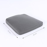 thumbnail of Cojín para sillas de jardín curvado Olefin color gris, Tamaño 45x47x5 cm, No pierde color, Desenfundable