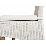 thumbnail of Esszimmer Stuhl Rattanstuhl Esstisch Stuhl weiß Perth Rattan natur Korbstuhl nachhaltig : mit Sitzkissen