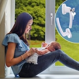 thumbnail of Abschließbare Fenstergriffe 8 Stück Aluminium Terrassentür Griff Balkontürgriff Fenstergriffe weiß