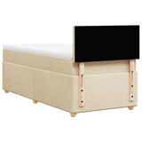 thumbnail of vidaXL Boxspringbett mit Matratze Creme 100x200 cm Stoff