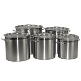 thumbnail of Kochtopf aus Edelstahl mit Randverstärkung und Deckel Ø45cm H45cm 71,5Liter