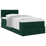 thumbnail of vidaXL Ottoman-Bett mit Matratze Dunkelgrün 80x200 cm Samt