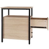 thumbnail of tectake Mesa de cabeceira Tullamore 49,5x30x61,5cm  Madeira Industrial Clara, Carvalho Sonoma