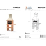 thumbnail of MF - BBQ Taos Plus met 1 zijtafel (Oranje/Beige - 110x58x214 cm) REF: M01019 - Voor buitengebruik.