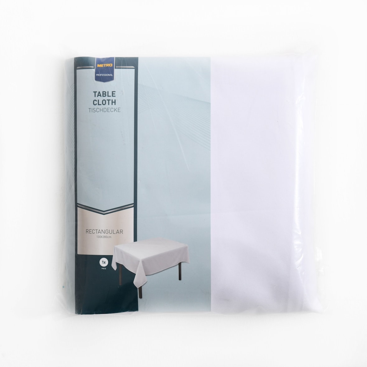 METRO Professional Tovaglia Ocean, poliestere, 130 x 280 cm, bianco