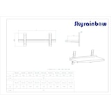 thumbnail of Skyrainbow Wandbord Edelstahl verstärkt, 1 Boden, 200x40