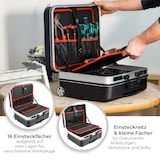 thumbnail of HMF 15602-02 Werkzeugtrolley leer, Werkzeugkoffer aus ABS-Kunststoff mit Rollen, 47 x 40 x 24,5 cm