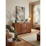 thumbnail of Elegantes Sideboard Sheesham, 3 Schubladen, 2 Türen, Landhaus-Stil. 118x40x70 cm | Kadima Design